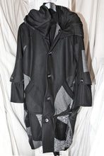 Load image into Gallery viewer, AW22 CICADA ZERO-WASTE COAT - OBSIDIAN GRAPHITE // SIZE 5