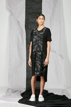 Load image into Gallery viewer, Black Kimono Sleeve Knit Tee Shirt Dress